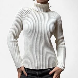 Vintage Eddie Bauer cotton ribbed turtleneck sweater